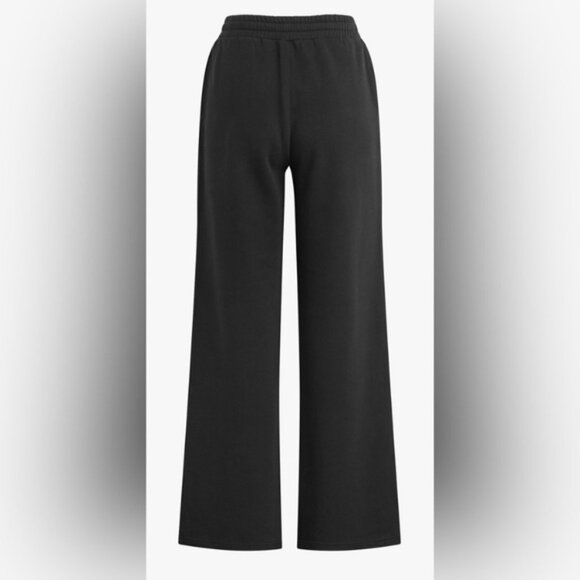 Favorite Daughter Black Pull On Wide Leg 100% Cotton Sweatpants - Size Medium - Picture 2 of 8